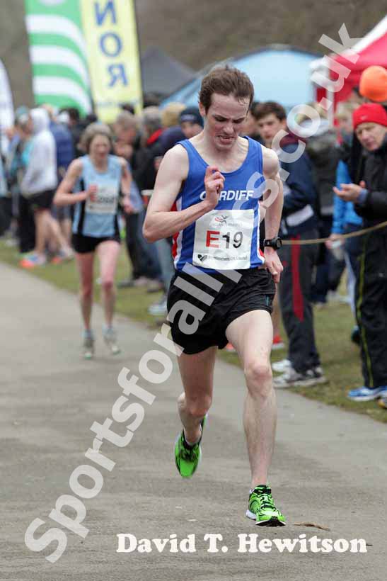 Joe MacDonald (Cardiff) during the National Mens12 Stage Relay.